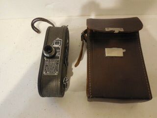 Vintage Keystone Model K - 8 / 8mm Movie Camera With Leather Case