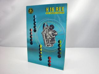 Vintage Bolex H16 Reflex Sales Brochure For Framing Bolex 16mm Rx