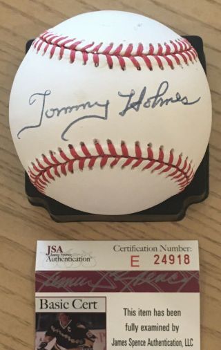 Hall Of Fame Tommy Holmes Jsa Authenticated Signed National League Baseball