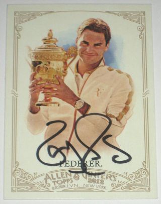 Roger Federer Signed 2012 Topps Allen & Ginter Card Autograph Auto