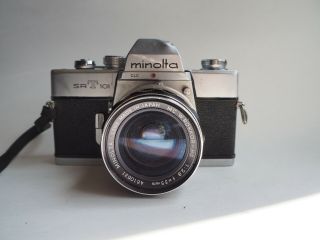 Minolta Sr - T 101 35mm Camera With Minolta Lens 1:2.  8 35mm