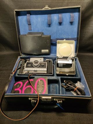 Vintage Polaroid Automatic 360 Land Camera With Electronic Flash