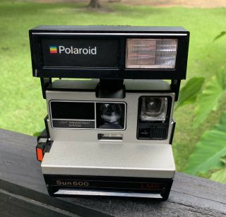 Vintage Polaroid Sun 600 Lms Land Instant Film Camera Black
