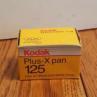 Kodak Plus X 125 Pan 24 Exposures Black & White Print Film Expired 08/2002