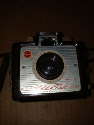 Vintage 1950s Kodak Brownie Holiday Flash Camera Strap Intact