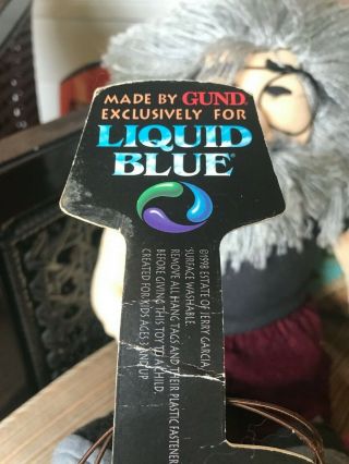 Vintage Grateful Dead Plush Purple Dancing Bear and Liquid Blue Jerry Garcia 3