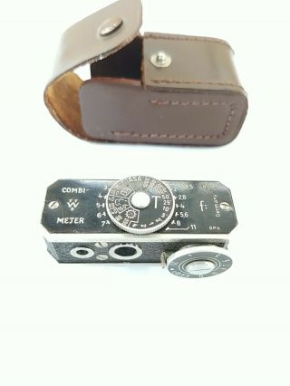 Vintage Comi - Meter For Camera,  Made In Germany With Leather Case