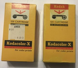 Two Packs Of Vintage Kodacolor - X Film 1970/1974