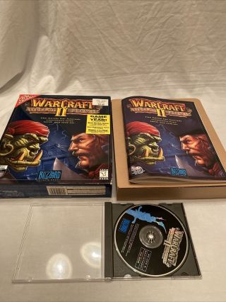 Vintage Warcraft Ii 2 Tides Of Darkness (1995) Pc Cd Big Box