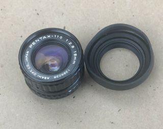 Pentax - 110 1:2.  8/18mm Lens With Hood
