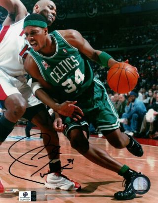 Paul Pierce Signed Autographed 8x10 Photo Celtics Driving Vs.  Heat Gv865854