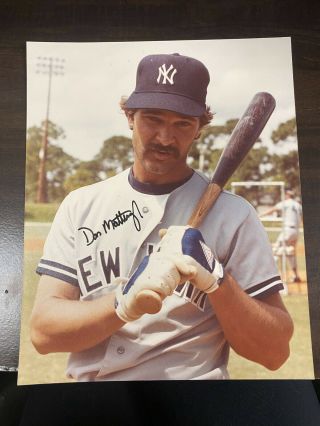Don Mattingly Signed 8x10 Photo Autographed - Ny Yankees