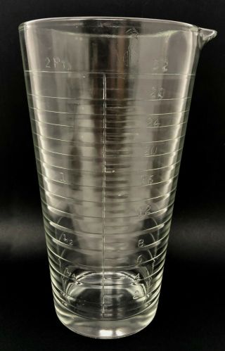 Vintage Photography Glass Beaker 2 Pints Scientist Lab Equipment Decor