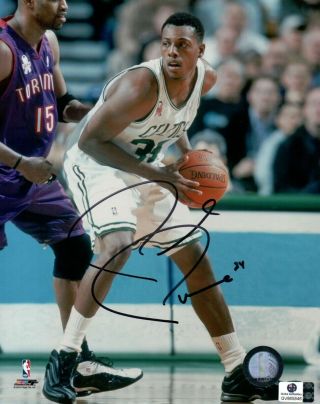 Paul Pierce Signed Autographed 8x10 Photo Celtics Post Vs.  Vince Carter Ga