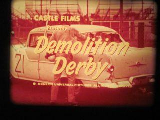 16 Mm Color Sound Castle Films 1968 Demolition Derby - Jalopy Jockies 1966