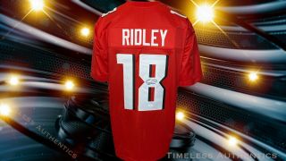 Calvin Ridley Autographed Custom Atlanta Falcons Red Jersey Jsa Authenticated