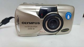 Vintage Olympus Camera Film Stylus Epic Zoom 80 Point And Shoot
