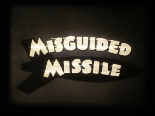 16 Mm B&w Sound Castle Films Woody Woodpecker Cartoon Misguided Missile 1965