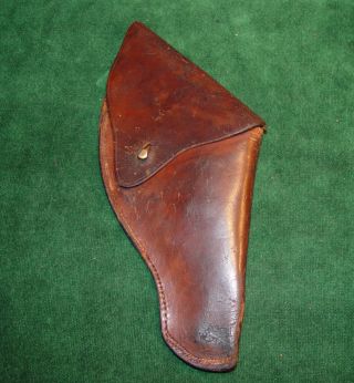 Vintage Very Early Moose Brand Leather Goods Leather Flap Holster - Pre Brauer