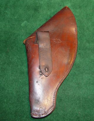 Vintage VERY Early MOOSE BRAND LEATHER GOODS Leather Flap Holster - Pre Brauer 2