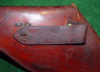 Vintage VERY Early MOOSE BRAND LEATHER GOODS Leather Flap Holster - Pre Brauer 3