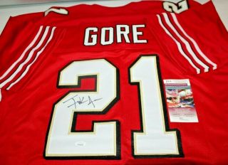 Frank Gore Autographed Signed San Francisco 49ers Red Jersey Jsa 1