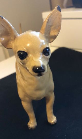 Vintage 5 1/2” Tan Chihuahua Dog Figurine Mortens Studio