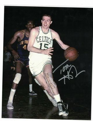 Tom Heinsohn Boston Celtics Signed 8 " X 10 " Photo W/our