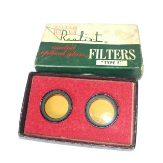 Vintage Stereo Realist Type F Filter Coated Optical Glass