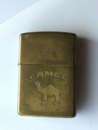 Rare Vintage Zippo Camel Brass Lighter 1932 - 1992