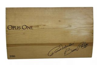Rare Red Wine Wood Opus One Panel Vintage Crate Lid 1986 Rothschild (lid Only)