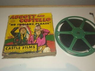 Vintage 16mm Home Movie Film Abbott & Costello No Indians Please Castle Films