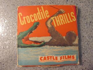 16 Mm B & W Sound 615,  " Crocodile Thrills ",  Castle Films