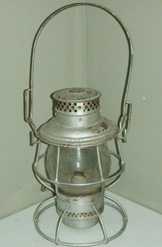Vintage Adams & Westlake Adlake Reliable Railroad Lantern W/clear Globe 1913