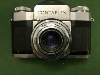 Zeiss Ikon Contaflex I,  Tessar F/2.  8 45 Mm Zeiss Lens.  Needs Shutter Repair