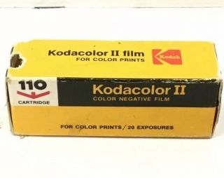 Kodak Kodacolor Ii 110 Color Negative Film 20 Exposures Expired C 110 - 20