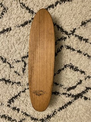 Vintage Wooden Surfer Skateboard 22 " Clay Wheels