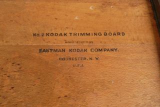 Old Vintage Eastman Kodak No.  2 Trimming Board Dark Room Paper Cutter 2