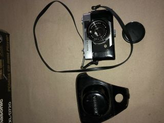 Vintage Konica Auto S2 Hexanon Lens 4 Mm 1:1.  8 Film Camera Case Operates