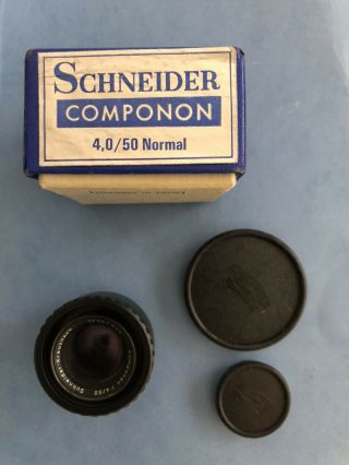 Schneider Optik Kreuznach Lens Componon 1:4/50 12 551 643 Made In Germany