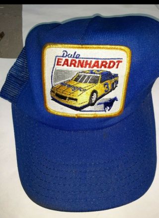Nascar Fans Dale Earnhardt Sr 3 Wrangler Vintage 1980s Truckers Hat,  Rare