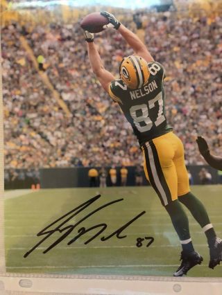 Jordy Nelson Autographed 8x10 Photo With G/a - Green Bay Packers