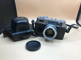 Minolta Hi - Matic 11 3 Circuit 35mm Camera With Case 1:17 45mm Lens