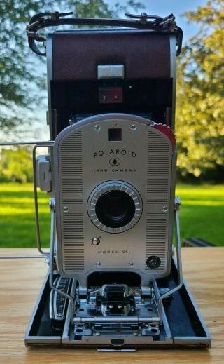 Vintage Polaroid Land Camera Model 95a With Box And Instructions