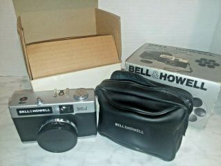 Vintage Bell & Howell 35j 35mm Film Camera,  Zippered Pouch,  Wrist Strap Lens Cap