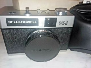 Vintage Bell & Howell 35J 35mm Film Camera,  Zippered Pouch,  Wrist Strap Lens Cap 2