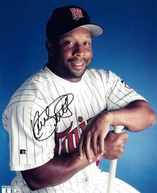 Kirby Puckett Signed Autographed 8x10 Twins