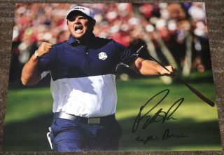 Patrick Reed Signed Autograph Ryder Cup Captain America 8x10 Photo Wexact Proof