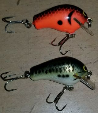 2 Bagley Honey B ' s OFO and LB4 All Brass Hardware Crankbaits Fishing Lures 2