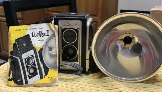 Vintage Kodak Duaflex Ii Camera And Duaflex Flash Holder